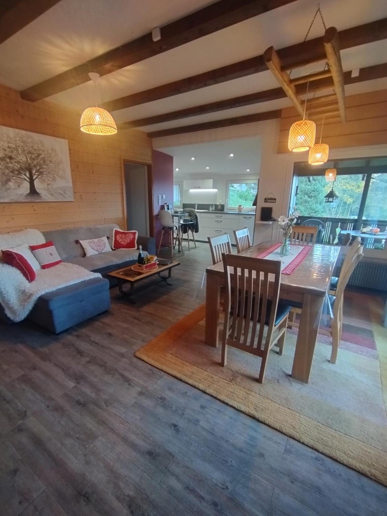 Chalet Au Bois Des Ecureuils Classe Trois Etoiles. Muhlbach-sur-Munster Exteriör bild